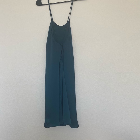 Satin Turqoise slip dress - Picture 2 of 2